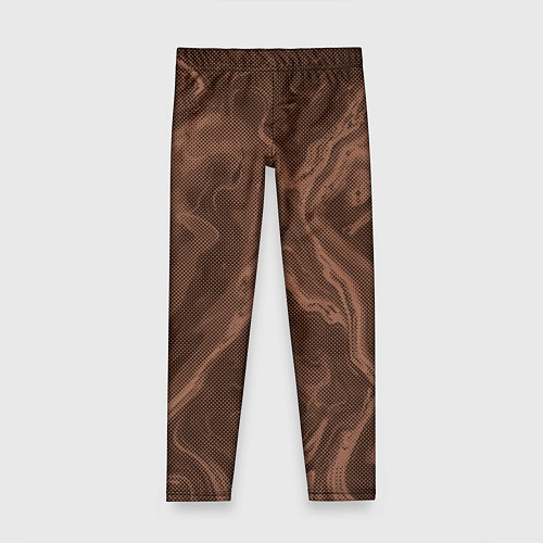 Детские легинсы Коричневый абстракция в точку / 3D-принт – фото 1
