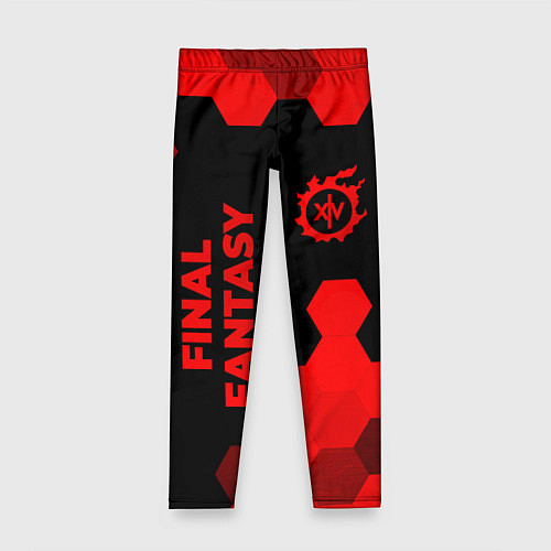 Детские легинсы Final Fantasy - red gradient вертикально / 3D-принт – фото 1