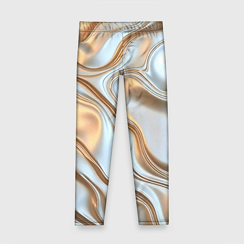 Детские легинсы Жидкое белое золото / 3D-принт – фото 1