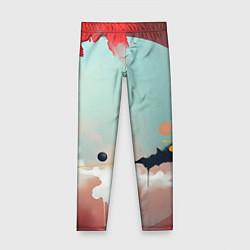 Леггинсы для девочки Сюрреалистичная абстракция, цвет: 3D-принт
