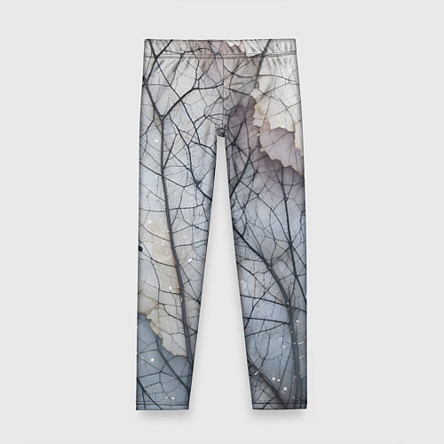 Детские легинсы Прожилки листьев / 3D-принт – фото 1