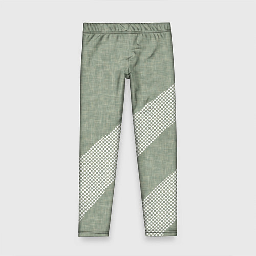 Детские легинсы Светлый серо-зелёный абстрактный / 3D-принт – фото 1