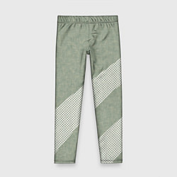 Леггинсы для девочки Светлый серо-зелёный абстрактный, цвет: 3D-принт