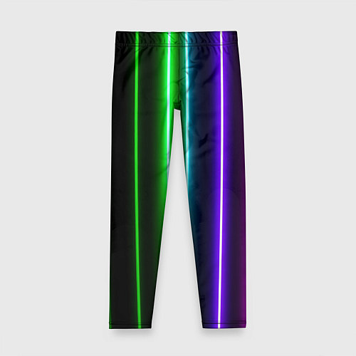 Детские легинсы Neon lines / 3D-принт – фото 1