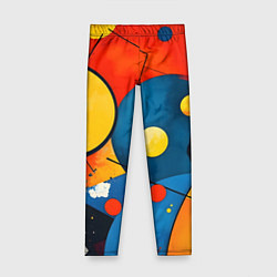 Леггинсы для девочки Динамичный красочный паттерн, цвет: 3D-принт