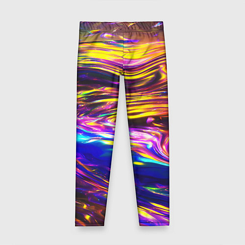 Детские легинсы Неоновые полосы текстура / 3D-принт – фото 1