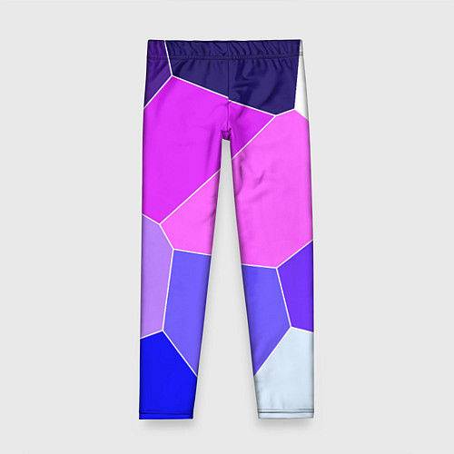Детские легинсы Сине-розовый крупные фрагменты / 3D-принт – фото 1
