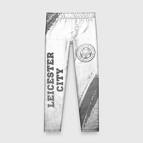 Детские легинсы Leicester City - white gradient вертикально / 3D-принт – фото 1
