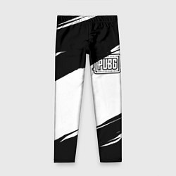 Леггинсы для девочки PUBG черно белые краски, цвет: 3D-принт