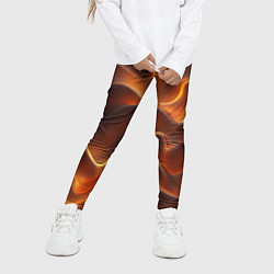 Леггинсы для девочки Стихия волн, цвет: 3D-принт — фото 2