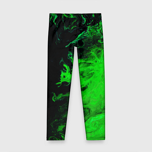 Детские легинсы Color green black / 3D-принт – фото 1