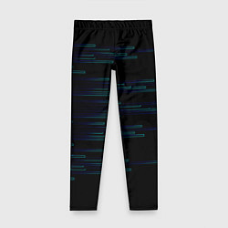 Леггинсы для девочки Color blue black strip, цвет: 3D-принт