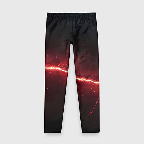 Детские легинсы Красная линия - молния / 3D-принт – фото 1