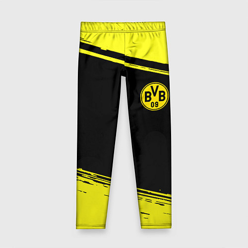 Детские легинсы Borussia жёлтые полосы / 3D-принт – фото 1