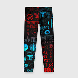 Леггинсы для девочки Twenty one pilots rock pattern, цвет: 3D-принт