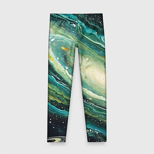Детские легинсы Зеленая вселенная / 3D-принт – фото 1