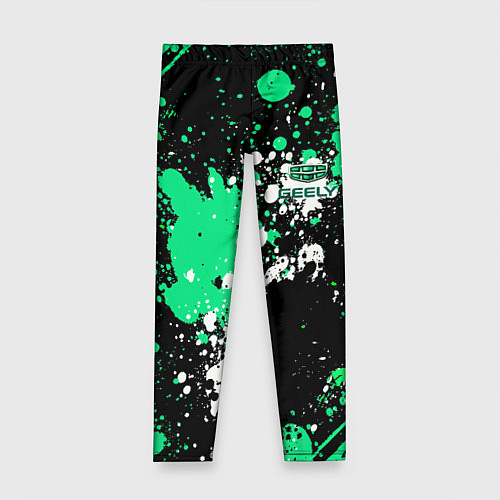 Детские легинсы Geely на фоне брызг граффити / 3D-принт – фото 1