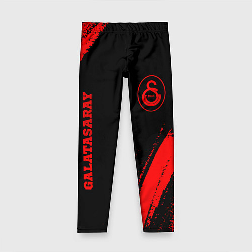 Детские легинсы Galatasaray - red gradient вертикально / 3D-принт – фото 1