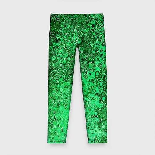 Детские легинсы Зелёный малахит абстрактная текстура / 3D-принт – фото 1