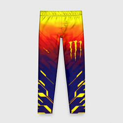 Детские легинсы Monster energy geometry yellow