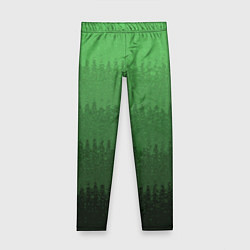 Леггинсы для девочки Зеленый градиент текстурные полосы, цвет: 3D-принт
