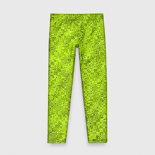 Детские легинсы Салатовый текстурированный / 3D-принт – фото 1