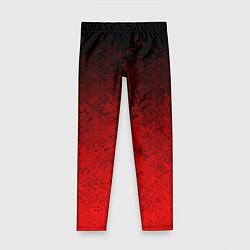 Леггинсы для девочки Чёрно-красный текстурный градиент, цвет: 3D-принт