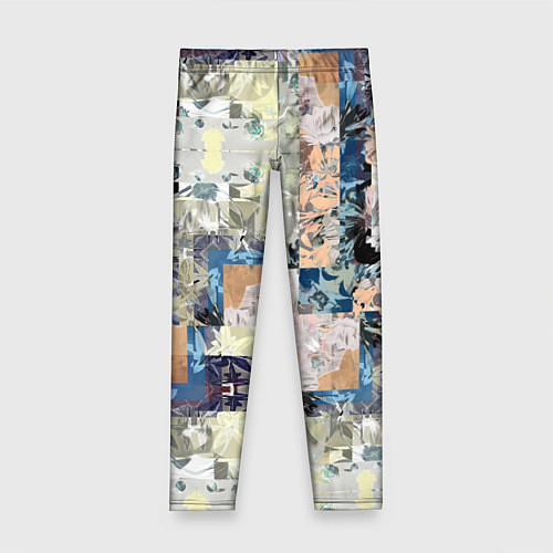 Детские легинсы Цветочная геометрическая абстракция / 3D-принт – фото 1