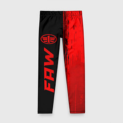 Леггинсы для девочки FAW - red gradient по-вертикали, цвет: 3D-принт