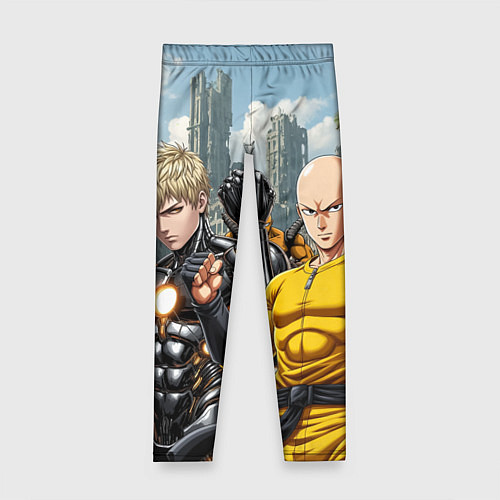 Детские легинсы Генос и Саитама / 3D-принт – фото 1