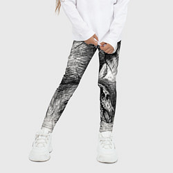 Леггинсы для девочки Черепа лошадей, цвет: 3D-принт — фото 2