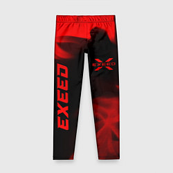 Леггинсы для девочки Exeed - red gradient вертикально, цвет: 3D-принт