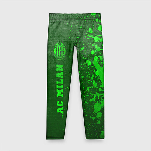 Детские легинсы AC Milan - green gradient по-вертикали / 3D-принт – фото 1