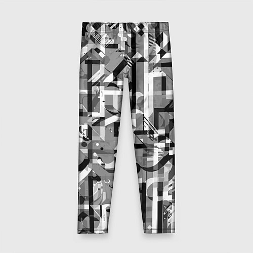 Детские легинсы Серый объёмный эффект / 3D-принт – фото 1