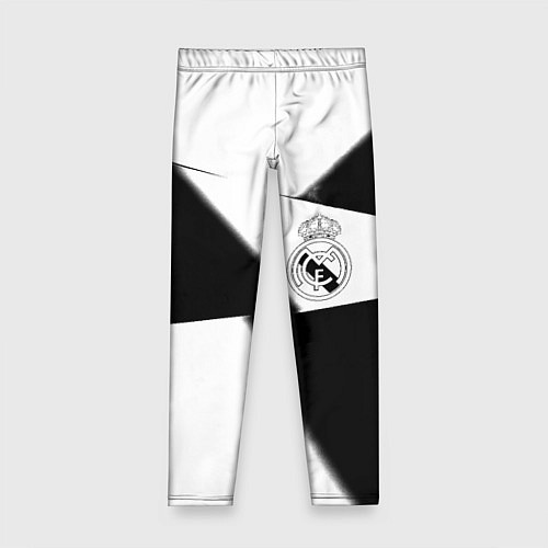 Детские легинсы Real Madrid geometry black / 3D-принт – фото 1