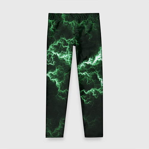 Детские легинсы Lightning green line / 3D-принт – фото 1