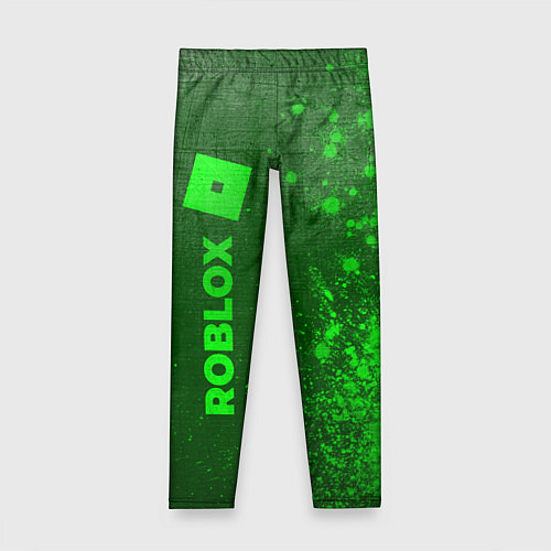 Детские легинсы Roblox - green gradient по-вертикали / 3D-принт – фото 1