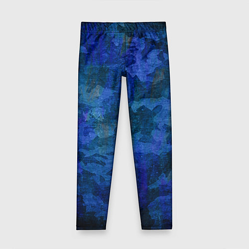Детские легинсы Абстракция - blue uniform camouflage / 3D-принт – фото 1