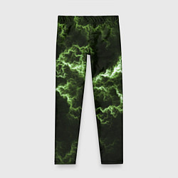 Леггинсы для девочки Lightning green glow, цвет: 3D-принт
