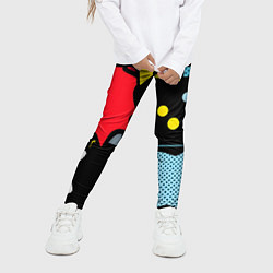 Леггинсы для девочки Поп абстракция, цвет: 3D-принт — фото 2