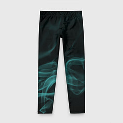 Леггинсы для девочки Color smoke turquoise, цвет: 3D-принт