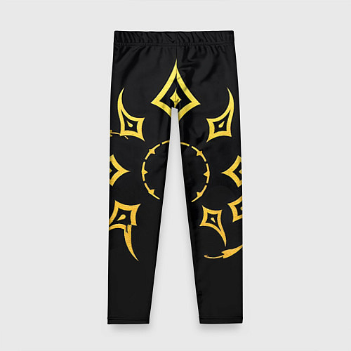 Детские легинсы Этнический паттерн на черном / 3D-принт – фото 1