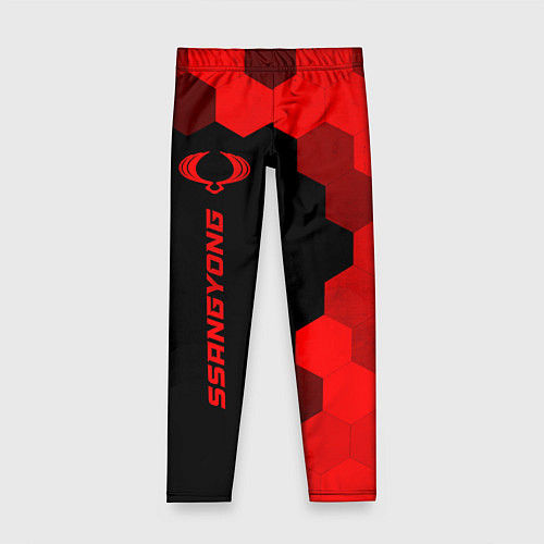 Детские легинсы SsangYong - red gradient по-вертикали / 3D-принт – фото 1