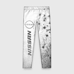 Леггинсы для девочки Nissan - white gradient по-вертикали, цвет: 3D-принт