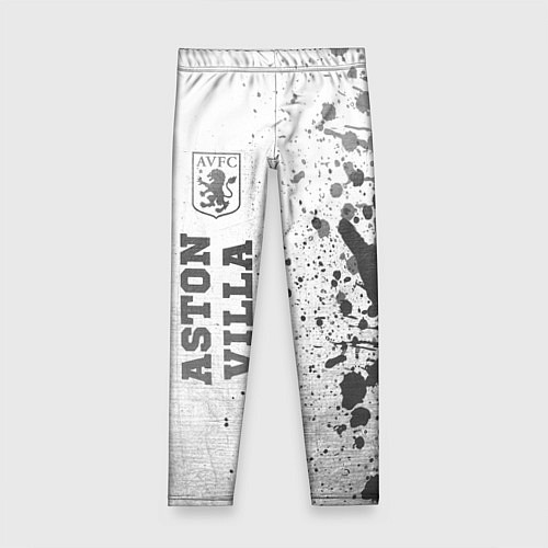 Детские легинсы Aston Villa - white gradient по-вертикали / 3D-принт – фото 1