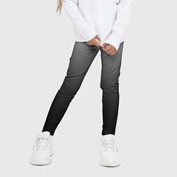 Леггинсы для девочки Текстурированный градиент тёмно-серый, цвет: 3D-принт — фото 2