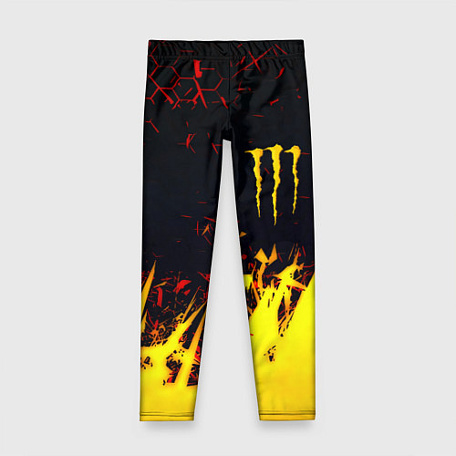 Детские легинсы Monster energy абстрактные краски / 3D-принт – фото 1