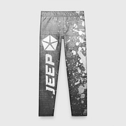 Леггинсы для девочки Jeep - grey gradient по-вертикали, цвет: 3D-принт