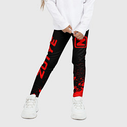 Леггинсы для девочки Zotye - red gradient вертикально, цвет: 3D-принт — фото 2