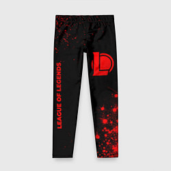 Леггинсы для девочки League of Legends - red gradient вертикально, цвет: 3D-принт